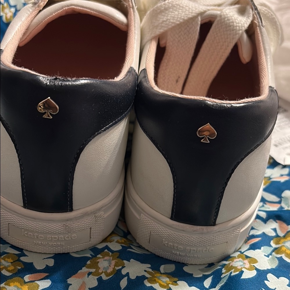 Kate Spade White and Black Sneakers